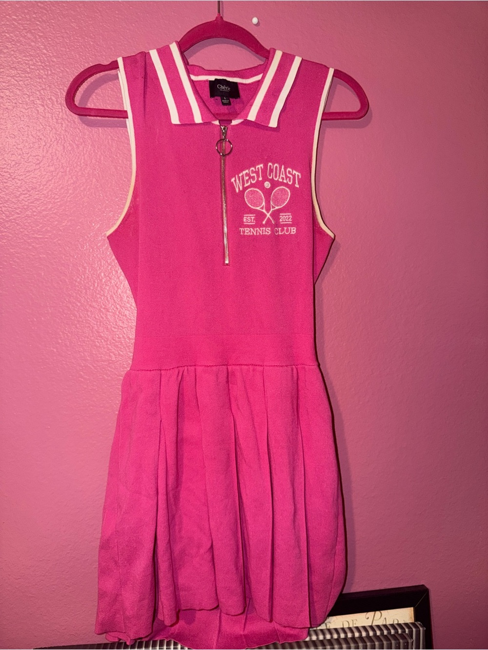 West Coast Tennis Club Pink Sleeveless Polo Dress